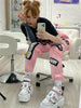 Egirl Y2k Pants Jogger Jogging Women Pink Letter Print Streetwear Sweatpants High Waist Hip Hop Track Sports Trousers