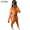 Elastic Hight Ribbed Fitness Tracksuits Woment Two Piece Set Long Sleeve Bandage Crop Top and Side Hollow Pencil Pant Sweatsuit