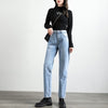 Elastic Waist Jeans Woman Dark Blue Loose Denim Pants for Woman Chic Casual Jean Female Boyfriend Style 2022 New
