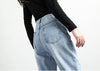 Elastic Waist Jeans Woman Dark Blue Loose Denim Pants for Woman Chic Casual Jean Female Boyfriend Style 2022 New