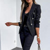 Elegant Blazer  Chic Autumn Office Lady Lapel Formal Suit Jacket  Regular Length Suit Coat