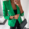 Elegant Blazer  Chic Autumn Office Lady Lapel Formal Suit Jacket  Regular Length Suit Coat