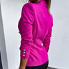 Elegant Blazer  Chic Autumn Office Lady Lapel Formal Suit Jacket  Regular Length Suit Coat