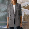Elegant Blazer Outwear Office Lady Blazer Long Sleeve Comfy Loose-fitting Fake Pockets Suits Coat