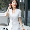 Elegant Blazer Women Feminino New 2022  Summer Jacket Coat Female Clothing Short Sleeve Work Wear Femme Blaser Mujer