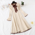 Elegant Bow O-neck Knitted Dress Women Thick Warm Sweater Dress 2022 Autumn Winter Lotus sleeve Female A-line Midi Dresses