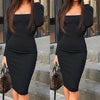 Elegant Dress Women Long Sleeve Bodycon Dress Ladies Autumn Casual Dress Party Dress Xmas Warm Cotton Winter Dress