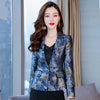 Elegant Ladies Blazer 2023 Spring Autumn Clothes Short Jacket Single Button Print Suit Coat Women Blazers Outerwear