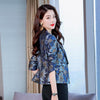 Elegant Ladies Blazer 2023 Spring Autumn Clothes Short Jacket Single Button Print Suit Coat Women Blazers Outerwear