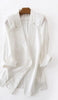Elegant Long Blazer Women Girls Chiffon 2022 New Blazer Feminino Casual V-neck Three Quarter Solid Korean Style Thin White