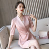 Elegant Pink Lady Professional Suit Summer 2022 Ladies Jacket Feminine Skirt Two-piece High-quality Suit