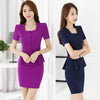Elegant Pink Slim Summer Professional Business Women Work Suits With 2 Pieces Tops And Skirt Ladies Blazers Outfit S-4XL