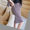 Elegant Plaid Formal Women Office Suit with Skirt Woman Business Tweed Suit Blazer and Skirt Set 2 Piece Chic Jacket Uniform