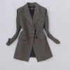 Elegant Plaids Suit Blazer Jacket +  Suit Skirt One Set Office Lady Business Casual Suit Sets