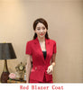 Elegant Purple Summer Short Sleeve Blazers Jackets For Buisness Women Formal  Styles Blazer Tops Outwear Clothes Ladies