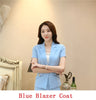 Elegant Purple Summer Short Sleeve Blazers Jackets For Buisness Women Formal  Styles Blazer Tops Outwear Clothes Ladies
