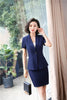 Elegant Red Slim Summer Short Sleeve Formal Women Business Suits With Tops and Skirt Ladies Office Work Wear Blazers Set