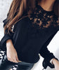 Elegant Ruffle Blusa Long Sleeve Lace Blouses Women White Blouse Lady Autumn Shirt Sexy Hollow Out Blusas Summer Tops Plus Size