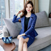 Elegant Skirt Suits Women 2023Autumn Winter Sashes Wool Blazer And Side Split Mini Pencil Skirts Suits Female Chic Sets