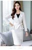 Elegant Skirt Suits Women 2023Autumn Winter Sashes Wool Blazer And Side Split Mini Pencil Skirts Suits Female Chic Sets