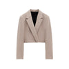 Elegant Skirt Suits Women 2 Buttons Cropped Blazer Side Split Mini Skirts Suits Female Chic Sets