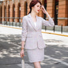 Elegant Thick Skirt Suit Women Girl Pink White Blue Casual Plaid Two Pieces Set Female Ladies Winter Clothes