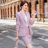 Elegant Thick Skirt Suit Women Girl Pink White Blue Casual Plaid Two Pieces Set Female Ladies Winter Clothes