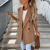 Elegant Turn-down Collar Button Loose Jackets Women Casual Long Sleeve Suits Blazers Office Commute Plaid Print Outwear