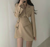 Elegant Two-pieces Set Women Skirt Suit Short Jacket & Irregular Skirt Chic Button Up Female Blazer Sets Women Blazer Suit 2023