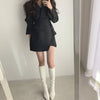 Elegant Two-pieces Set Women Skirt Suit Short Jacket & Irregular Skirt Chic Button Up Female Blazer Sets Women Blazer Suit 2023