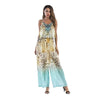 Elegant V Neck Wide Leg Jumpsuit Romper Women Summer Sexy Backless Sleeveless Playsuit Loose Boho Overalls Beach Party Jumpsuit