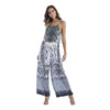 Elegant V Neck Wide Leg Jumpsuit Romper Women Summer Sexy Backless Sleeveless Playsuit Loose Boho Overalls Beach Party Jumpsuit