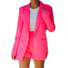 Elegant Women Formal Blazer Single Breasted Lapel Pockets Cardigan Jacket 2023 Autumn Winter Long Sleeve Suit Coat Outerwear