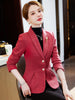 Elegant Women Ladies Solid Casual Blazer Coat Red Blue Female Long Sleeve Single Breasted Slim Jacket For Autumn Winter Wear
