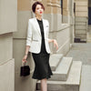 Elegant Women Single Button Blazers Vintage Slim Long Sleeve Casual Outerwear S-4XL Chic Black White Plaid Coat Tops