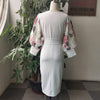 Elegant Women White Bodycon Dress Office Lady Work Dinner Robe Midi Dresses 2022 Summer Puff Sleeve  Split Party Vestiods New