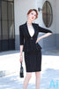 Elegant Women's Skirt Suit Set 2022 Autumn and Winter Casual  Ladies White Slim Blazer Jacket Skirt 2 piece Set