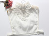 Elegant delicate water-soluble lace double-layer retro crochet lace thin belt buckle collar  apricot square collar sweater
