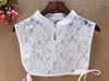 Elegant delicate water-soluble lace double-layer retro crochet lace thin belt buckle collar  apricot square collar sweater