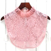 Elegant delicate water-soluble lace double-layer retro crochet lace thin belt buckle collar  apricot square collar sweater