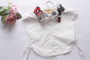Elegant delicate water-soluble lace double-layer retro crochet lace thin belt buckle collar  apricot square collar sweater
