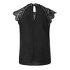 Elegant embroidery white lace tops Women sleeveless chiffon tops Sexy summer style tank tops female tops