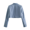 Elegant two piece set women vintage jacket summer single button blazer women korean blazer and skirt set ruched mini skirt blue