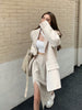 Elegant women's small blazer set, skirt white and black split high waist skirt, spring summer