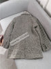 Elfstyle Women Wool Blend Tweed Lapel Pocket One Buttoned Blazer Outerwear Top