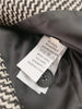 Elfstyle Women Wool Blend Tweed Lapel Pocket One Buttoned Blazer Outerwear Top