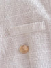 Elmsk 2023 England Style Breasted Solid Casual Texture Gold Buttons Double Blazers Women Tops