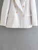 Elmsk 2023 England Style Breasted Solid Casual Texture Gold Buttons Double Blazers Women Tops