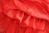 Embro Mill autumn women 2 pieces set vintage slim print suit + red A-line mesh skirts elegant lady suit female S-XL