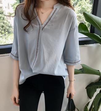 Embroidery Blouse Women Blouses Short Sleeve Chiffon Shirt Women ladies Tops Office Blusas Mujer De Moda 2022 Blusa Feminina